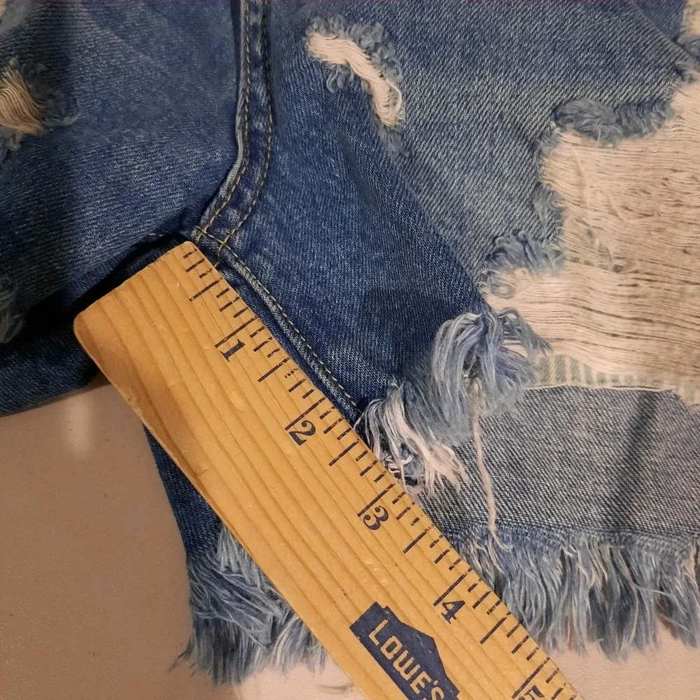 KanCan‎ Shorts Womens XS High Rise Denim Jean Cutoffs Distressed Raw Hem Boho